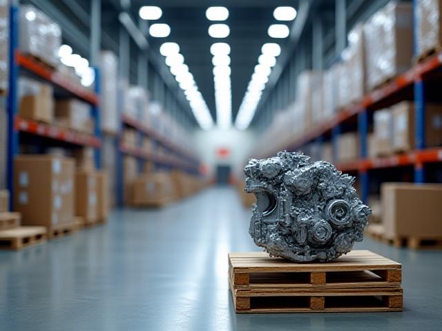 Automotive assembly parts ready for international transport